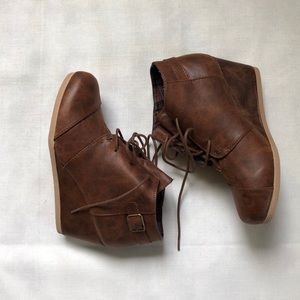 Maurices Brown Lace-up Booties